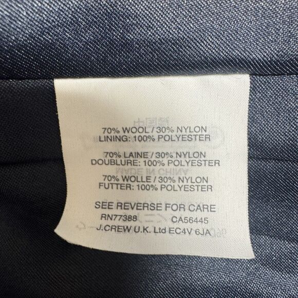 J. Crew Italian Stadium-Cloth Wool Toggle Duffle Coat Navy Size 10/ 12 G8982 - Picture 11 of 13